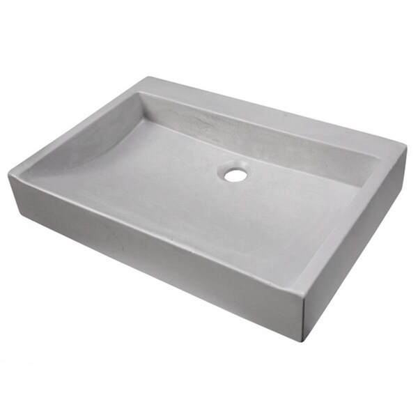 Eden Bath EB-N006LG 22.25 in. Rectangular Sloped Concrete Vessel Sink, Light Gray EB_N006LG - main